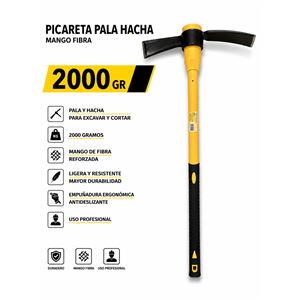 PICARETA PALA HACHA 2000GR MANGO FIBRA BLIM