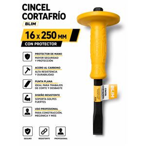 CINCEL CORTAFRÍO PLANO 16X250MM CON PROTECTOR BLIM