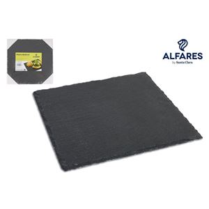 SET 6 PLATOS PIZARRA 25X25CM ALFARES