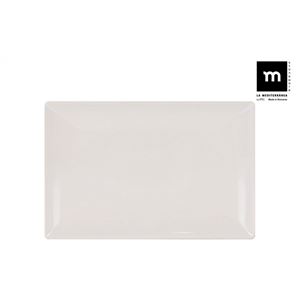 FUENTE RECTANGULAR IVORY BRILLO 34X22.5CM ELITE LA MEDITERRANEA - B25004