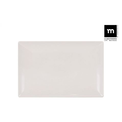 FUENTE RECTANGULAR IVORY BRILLO 34X22.5CM ELITE LA MEDITERRANEA - B25004