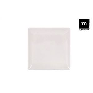 SET 6 PLATOS LLANOS IVORY BRILLO 21CM ELITE LA MEDITERRANEA
