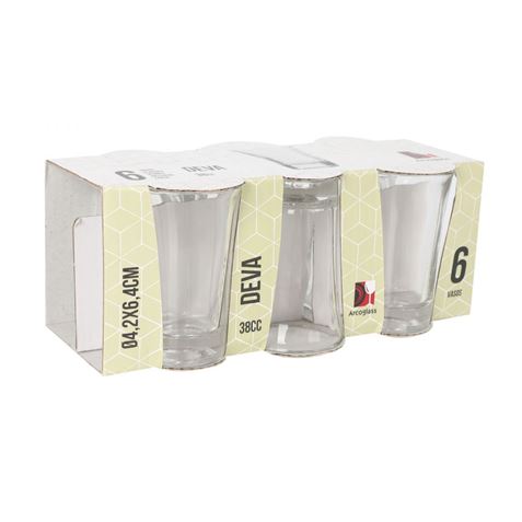 SET 6 VASOS CHUPITOS 38CC DEVA - 1119C002BK-1