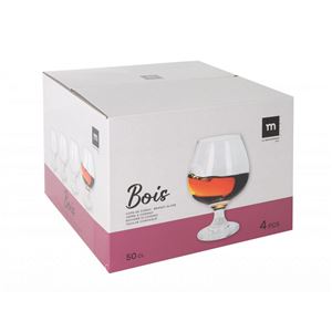 SET 4 COPAS COÑAC 500ML BOIS LA MEDITERRANEA - 1123D63834-1