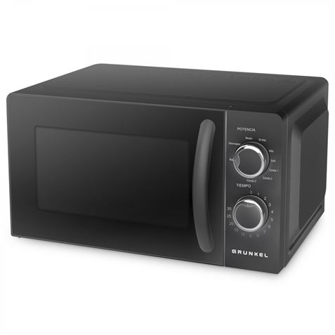 REACONDICIONADO MICROONDAS 20L CON GRILL 700W NEGRO GRUNKEL - MWG-20NG