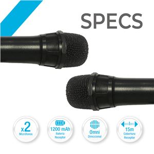 PACK 2 MICROFONOS INALAMBRICOS MICONE BIWOND - BW0046-1