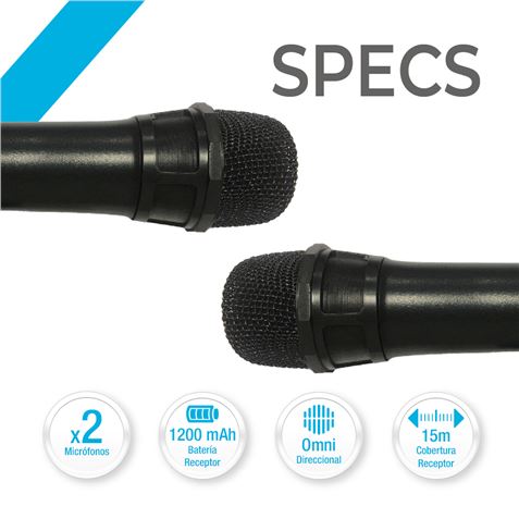 PACK 2 MICROFONOS INALAMBRICOS MICONE BIWOND - BW0046-1
