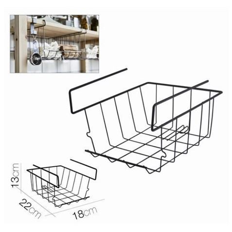 CESTA HOSTELERIA COLGANTE NEGRA 22X18X13