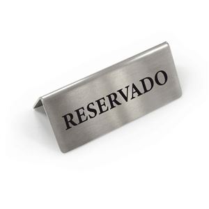 CARTEL TRIANGULAR ACERO MESA RESERVADO MY BAR - BY01043878002