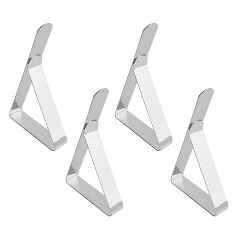 PACK 4 PINZAS SUJETAMANTELES ACERO 7.5X1.2X4.5CM - BY01017878938