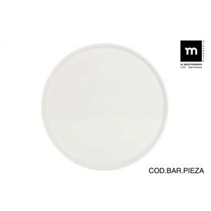 SET 6 PLATOS PARA PIZZA 33CM BARI IVORY BRILLO LA MEDITERRANEA - B26115