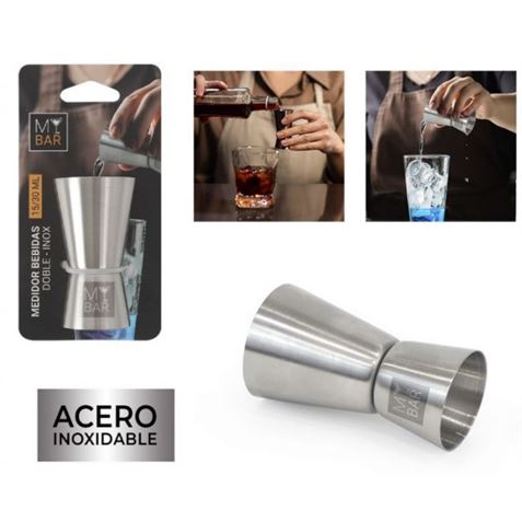VASO MEDIDOR COCTELERIA ACERO INOX 15/30 ML MY BAR - BQ01019977490-2