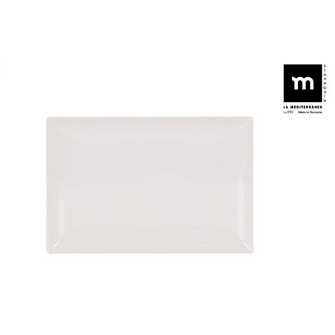 SET 6 FUENTES RECTANGULAR IVORY BRILLO 30X20CM LA MEDITERRANEA - B2500430
