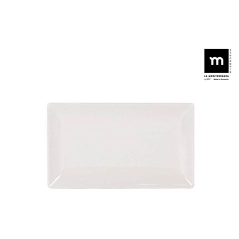 SET 18 FUENTES RECTANGULAR IVORY BRILLO 25X15CM LA MEDITERRANEA - B25012-2