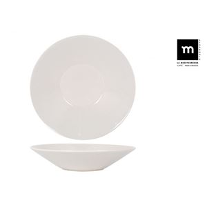 SET 6 PLATOS HONDO IVORY BRILLO 23.5CM MAITRE LA MEDITERRANEA