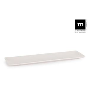 SET 24 FUENTES RECTANGULAR IVORY BRILLO 30X8CM LA MEDITERRANEA - B25014-1