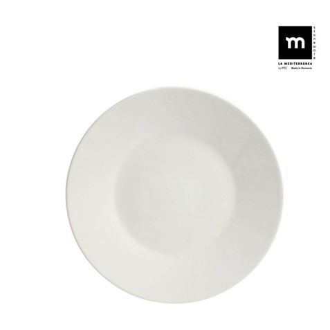 SET 6 PLATOS LLANOS IVORY BRILLO 25CM MAITRE LA MEDITERRANEA - B251001