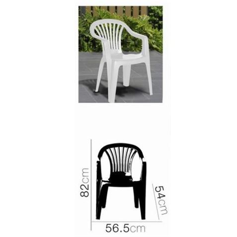 SILLA PLASTICA JARDIN CON REPOSABRAZOS BLANCA - 24705-1.JPG