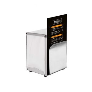 SERVILLETERO HOSTELERIA METALICO INOX CON PORTA MENU MY BAR - BY01011078696-1