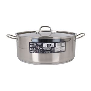 CACEROLA CON TAPA ACERO APTA PARA INDUCCION 12.5L QUTTIN - QT-878H334