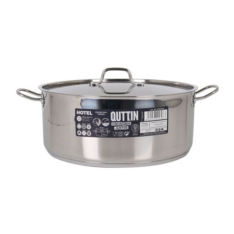 CACEROLA CON TAPA ACERO APTA PARA INDUCCION 12.5L QUTTIN - QT-878H334