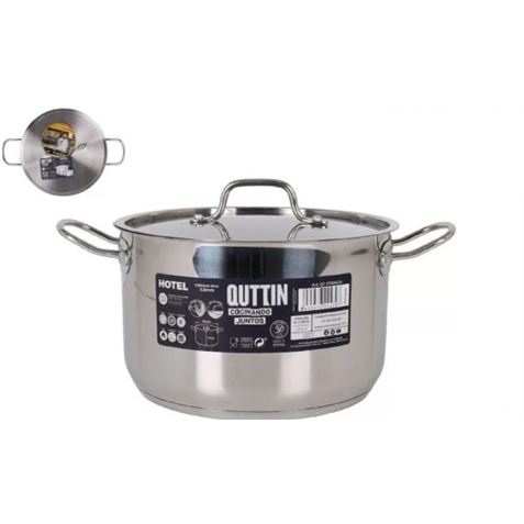 CACEROLA CON TAPA ACERO APTA PARA INDUCCION 6.5L QUTTIN - QT-878H424