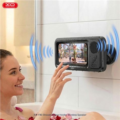 SOPORTE CON ALTAVOZ IMPERMEABLE PARA DUCHA F80 XO