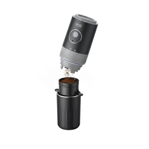 CAFETERA PORTATIL CON MOLINILLO Y TERMO NEGRA KR1 XO - XOKR1-1