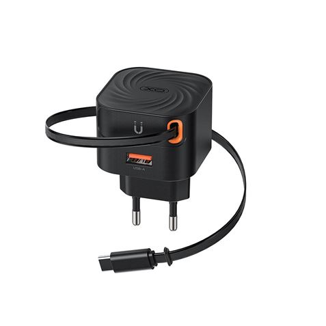 CARGADOR TIPO C CARGA RAPIDA 20W RETRACTIL L165 XO