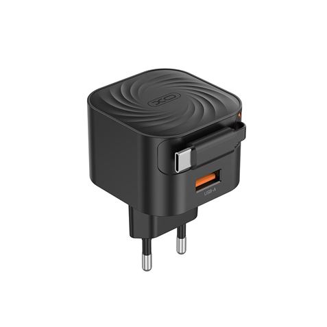 CARGADOR TIPO C CARGA RAPIDA 20W RETRACTIL L165 XO