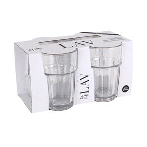 SET 4 VASOS VIDRIO 365CC ARAS LAV - ZA20067R