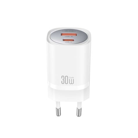 CARGADOR DE CORRIENTE CE21 30W X USB C, USB A BLANCO XO