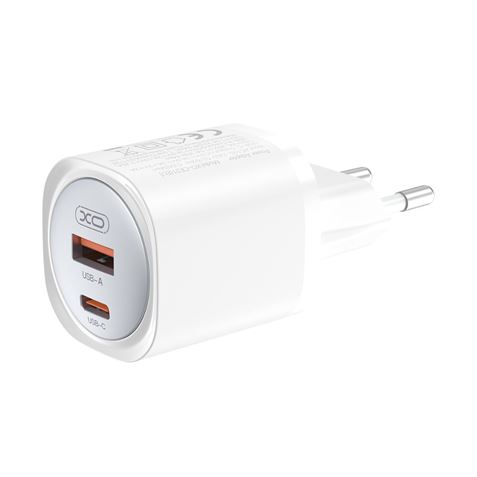 CARGADOR DE CORRIENTE CE21 30W X USB C, USB A BLANCO XO