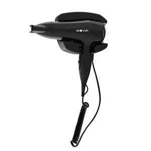SECADOR DE PELO MURAL NEGRO CON SOPORTE PARED 2200W MUVIP - MV0707