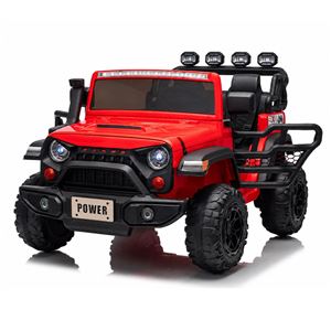 COCHE INFANTIL A BATERIA CON CONTROL REMOTO JEEP 4X4 ROJO - 33052-4