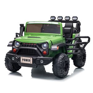 COCHE INFANTIL A BATERIA CON CONTROL REMOTO JEEP 4X4 VERDE - 33055-4