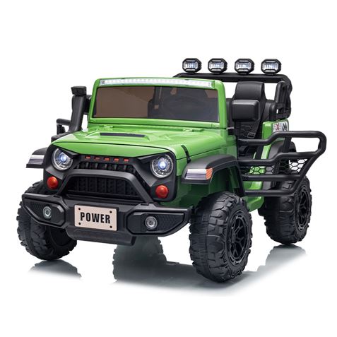 COCHE INFANTIL A BATERIA CON CONTROL REMOTO JEEP 4X4 VERDE - 33055-4
