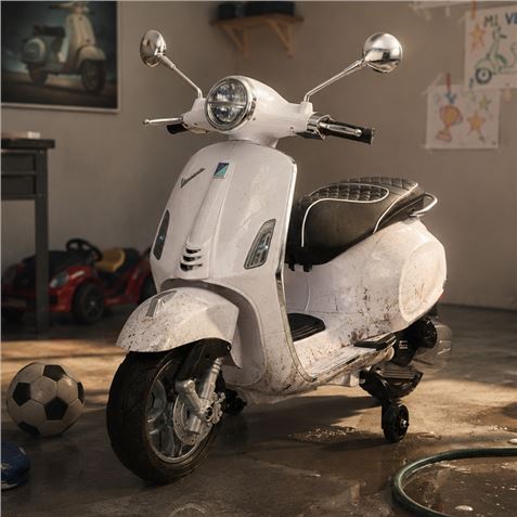 MOTO INFANTIL A BATERIA VESPA PRIMAVERA BLANCA - 33018-9