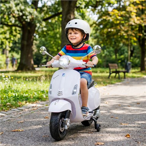 MOTO INFANTIL A BATERIA VESPA PRIMAVERA BLANCA - 33018-10