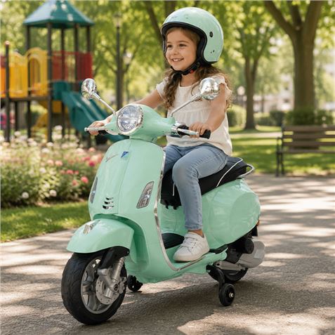 MOTO INFANTIL A BATERIA VESPA PRIMAVERA VERDE - 33019-6