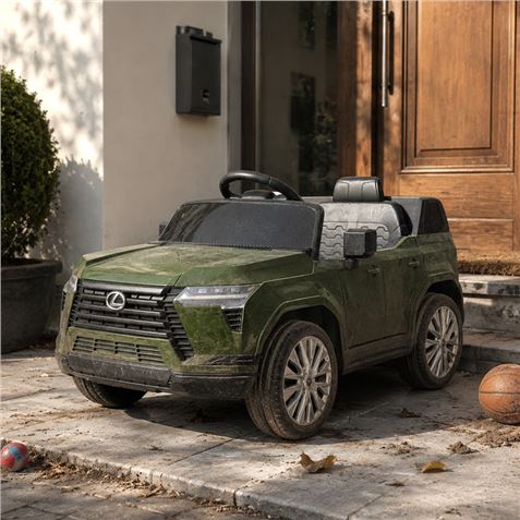 COCHE INFANTIL A BATERIA CON CONTROL REMOTO LEXUS GX550 VERDE - 33023-4