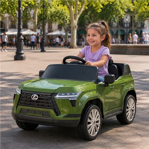 COCHE INFANTIL A BATERIA CON CONTROL REMOTO LEXUS GX550 VERDE - 33023-5