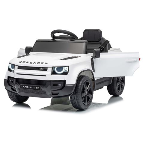 COCHE INFANTIL A BATERIA CON CONTROL REMOTO LAND ROVER DEFENDER BLANCO - 33026-6