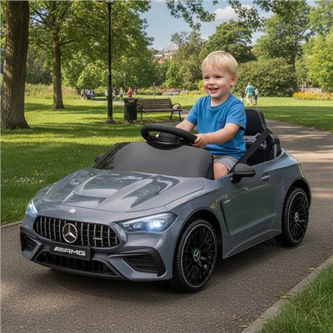 COCHE INFANTIL A BATERIA CON CONTROL REMOTO MERCEDES BENZ CLE53 AMG GRIS - 33027-5