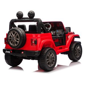 COCHE INFANTIL A BATERIA CON CONTROL REMOTO JEEP WRANGLER RUBICON ROJO - 33036-4