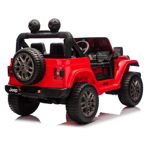 COCHE INFANTIL A BATERIA CON CONTROL REMOTO JEEP WRANGLER RUBICON ROJO - 33036-4