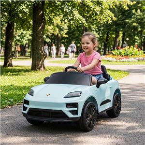 COCHE INFANTIL A BATERIA CON CONTROL REMOTO PORSCHE MACAN CELESTE - 33038-5