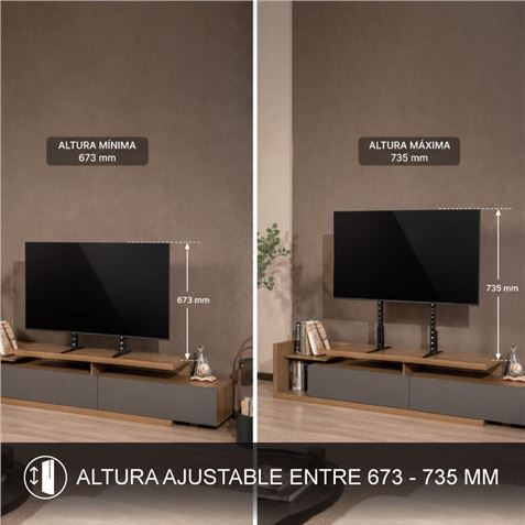 SOPORTE UNIVERSAL DE SOBREMESA PARA TV DE 23" A 75" CROMAD - CR1252-9