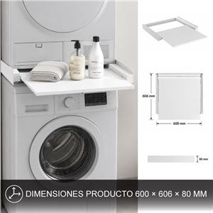 SOPORTE ELEVADOR UNIVERSAL PARA LAVADORAS Y SECADORAS WASHBASE CROMAD - CR1253-3