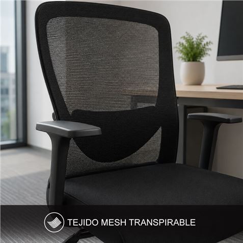 SILLA OFICINA GAMA ACOMODA WORK AIR CROMAD - CR1255-6